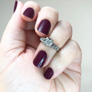 Vintage 14kt White Gold 0.16tcw Diamond Ring